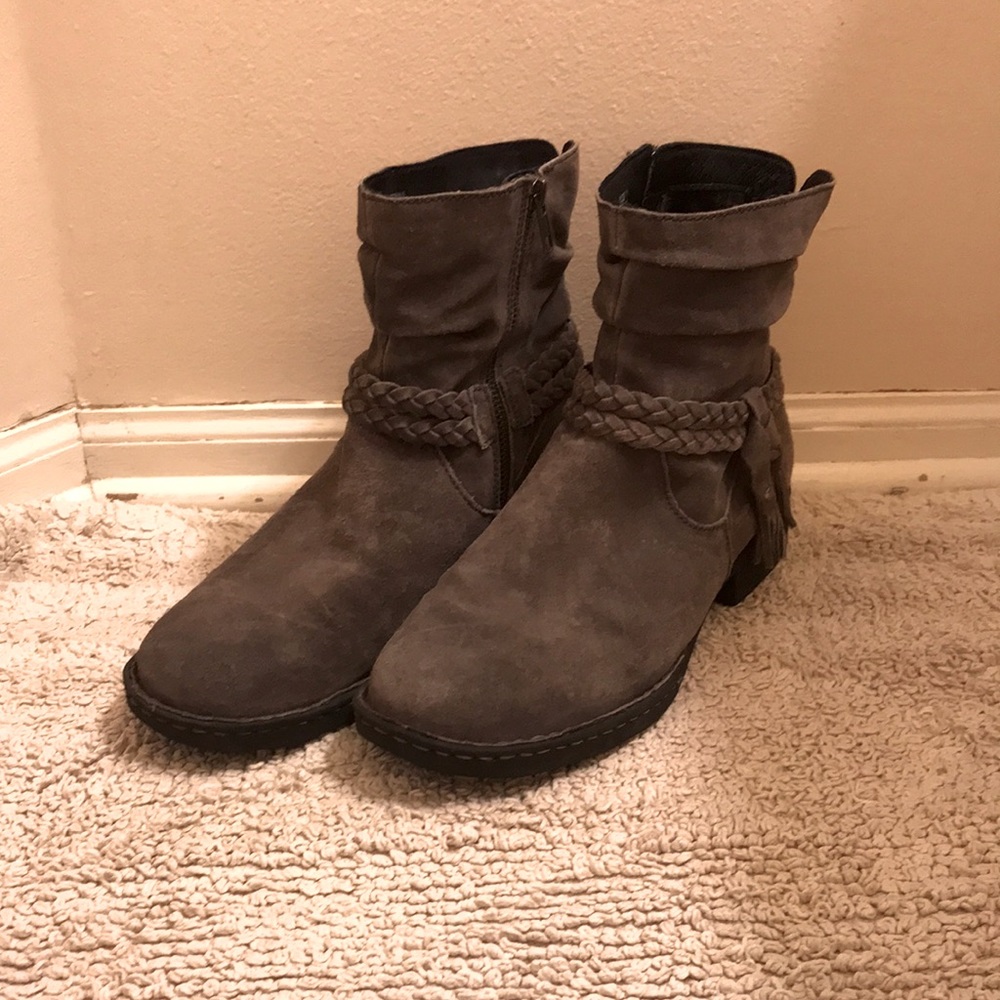 Born gray suede boots - size 9